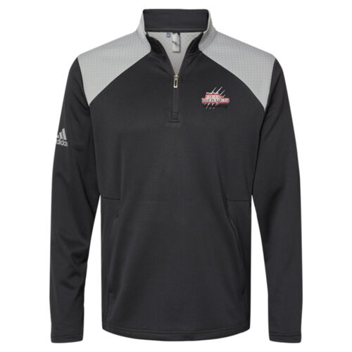 Adidas Men's Textured Mixed Media Quarter-Zip Pullover Thumbnail